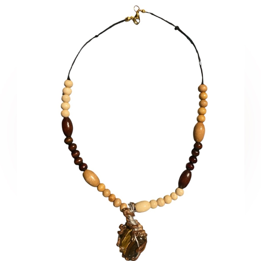 Tigers eye statement piece necklace
